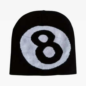 Y2K Aesthetic 8 Ball Beanie - Trendy Grunge Style Accessory for Cute Outfits