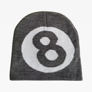 Y2K Aesthetic 8 Ball Beanie - Trendy Grunge Style Accessory for Cute Outfits