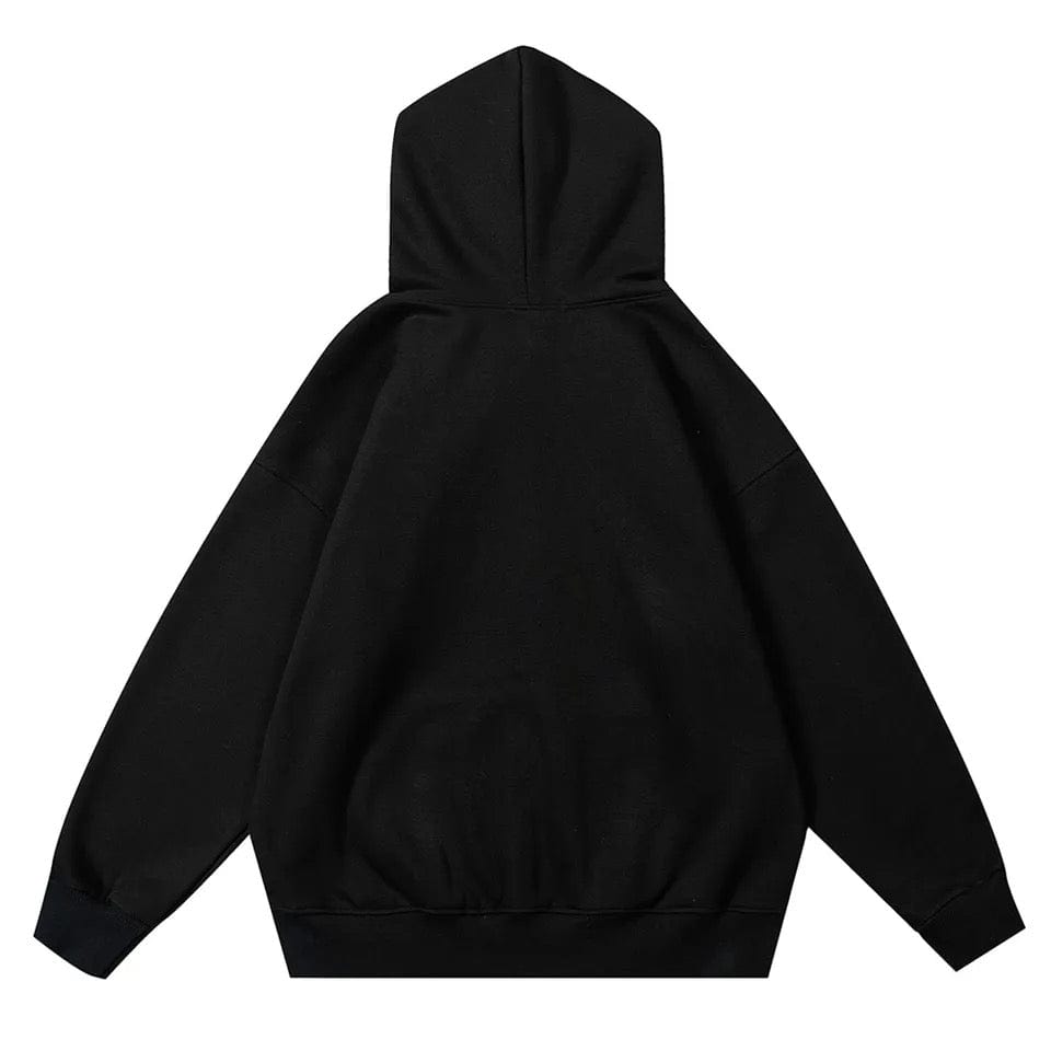 Y2K Aesthetic Angel Cross Hoodie - Trendy Grunge Style for Cozy Outfits