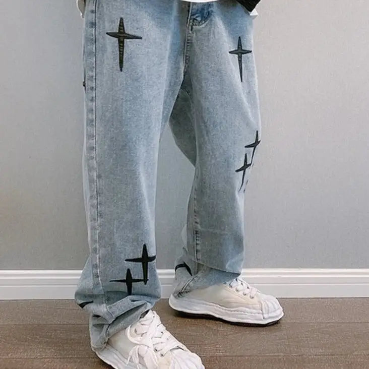 Y2K Aesthetic Baggy Jeans - Unisex Vintage Style for Trendy Outfits