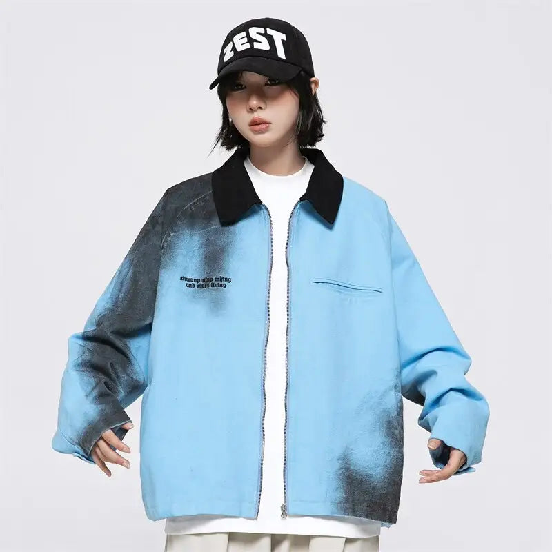 Y2K Aesthetic Baggy Windbreaker Jacket for Trendy Street Style Outfits