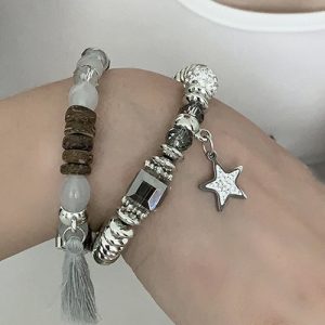 Y2K Aesthetic Beads Bracelets - Cute Coquette Style Jewelry for Trendy Outfits