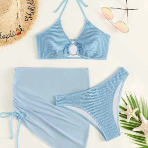 Y2K Aesthetic Bikini Set - Cute Pastel Colors for Trendy Summer Vibes