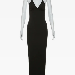 Y2K Aesthetic Black Bodycon Maxi Dress - Chic and Stylish for Trendy Outfits