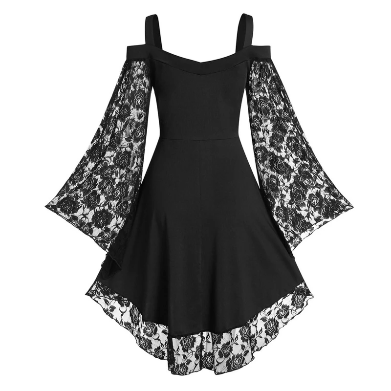 Y2K Aesthetic Black Dress - Vintage-Inspired Grunge Style for Trendy Outfits