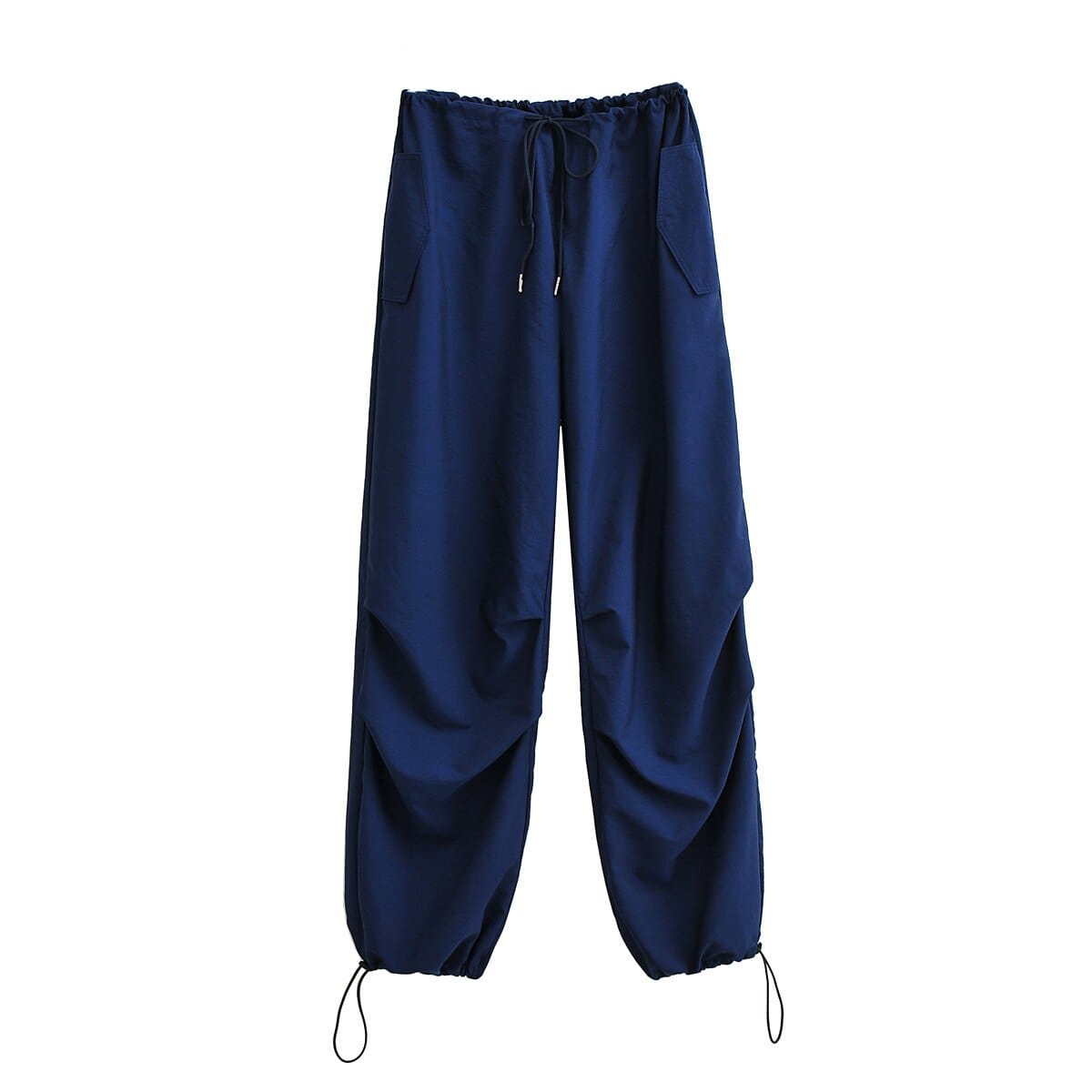 Y2K Aesthetic Blue Parachute Pants for Trendy Grunge and Coquette Outfits