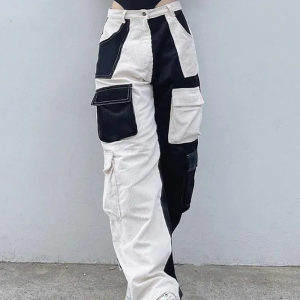 Y2K Aesthetic Cargo Corduroy Pants for Trendy Grunge and Coquette Outfits