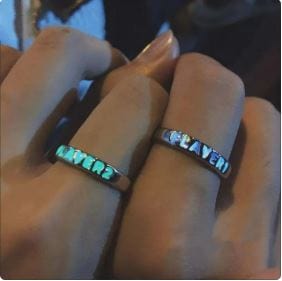 Y2K Aesthetic Couple Rings Set - Trendy Matching Jewelry for Coquette and Grunge Styles