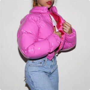 Y2K Aesthetic Cropped Puffer Jacket for Trendy Outfits and Cozy Layering