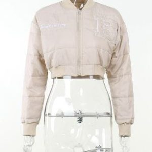 Y2K Aesthetic Cropped Puffer Jacket for Trendy Outfits and Cozy Layering