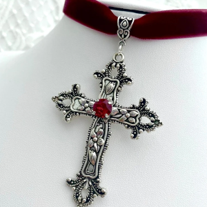 Y2K Aesthetic Cross Necklace - Trendy Coquette Style Jewelry for Vintage Fashion Lovers