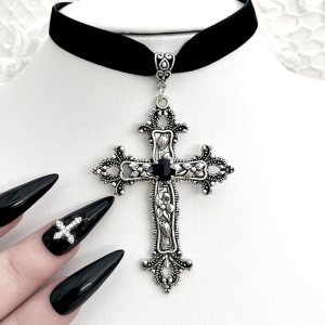 Y2K Aesthetic Cross Necklace - Trendy Coquette Style Jewelry for Vintage Fashion Lovers