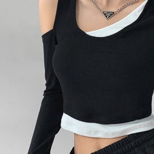 Y2K Aesthetic Cute Crop Top - Vintage 00s Style for Trendy Outfits and Aesthetic Looks