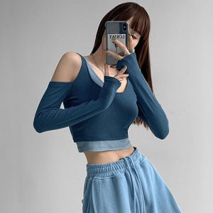 Y2K Aesthetic Cute Crop Top - Vintage 00s Style for Trendy Outfits and Aesthetic Looks