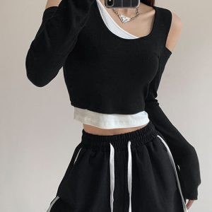 Y2K Aesthetic Cute Crop Top - Vintage 00s Style for Trendy Outfits and Aesthetic Looks