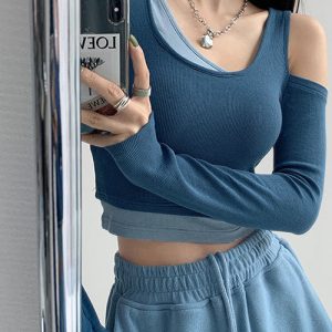 Y2K Aesthetic Cute Crop Top - Vintage 00s Style for Trendy Outfits and Aesthetic Looks