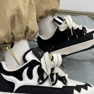 Y2K Aesthetic Cyber Shoes: Trendy Platform Sneakers for Grunge and Coquette Styles