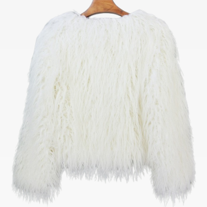 Y2K Aesthetic Faux Fur Jacket for Cozy Grunge and Coquette Style Outfits