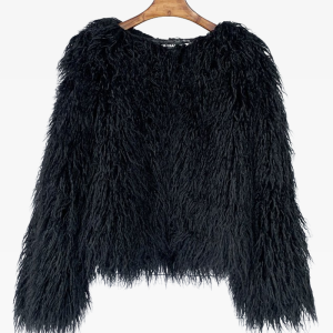 Y2K Aesthetic Faux Fur Jacket for Cozy Grunge and Coquette Style Outfits