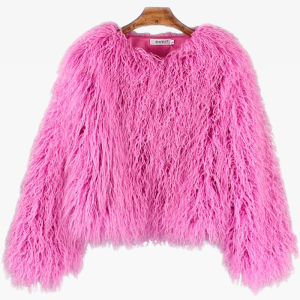 Y2K Aesthetic Faux Fur Jacket for Cozy Grunge and Coquette Style Outfits