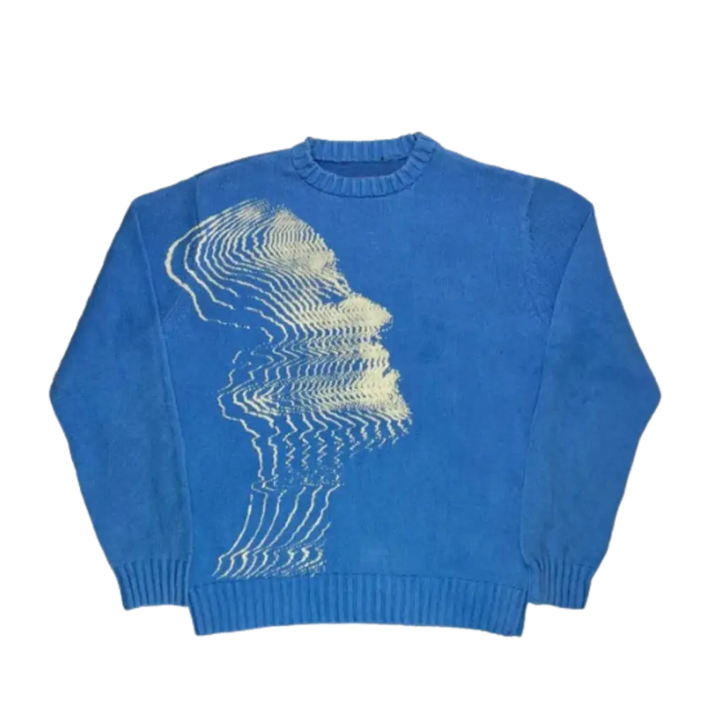 Y2K Aesthetic Heavy 400gsm Knitted Sweater for Cozy Vintage Style