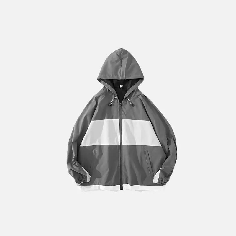 Y2K Aesthetic Hooded Spring Windbreaker Jacket for Trendy Outfits