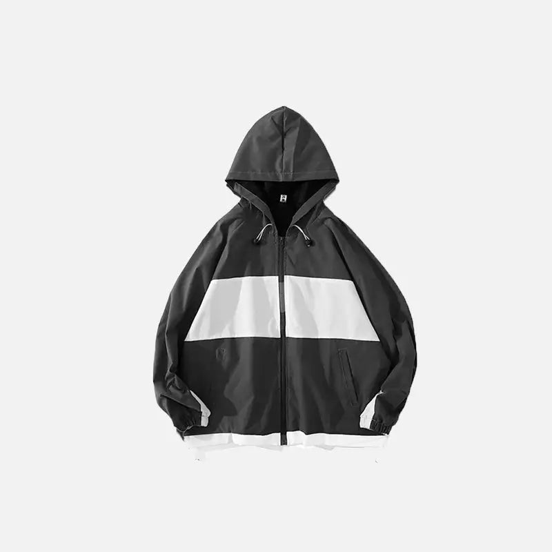 Y2K Aesthetic Hooded Spring Windbreaker Jacket for Trendy Outfits