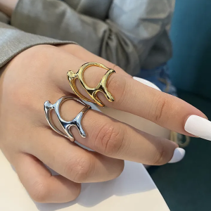 Y2K Aesthetic Irregular Ring - Unique Coquette Style Jewelry for Trendy Outfits