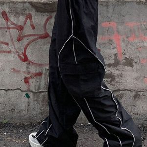 Y2K Aesthetic Jersey Track Pants for Trendy Comfort and Retro Style