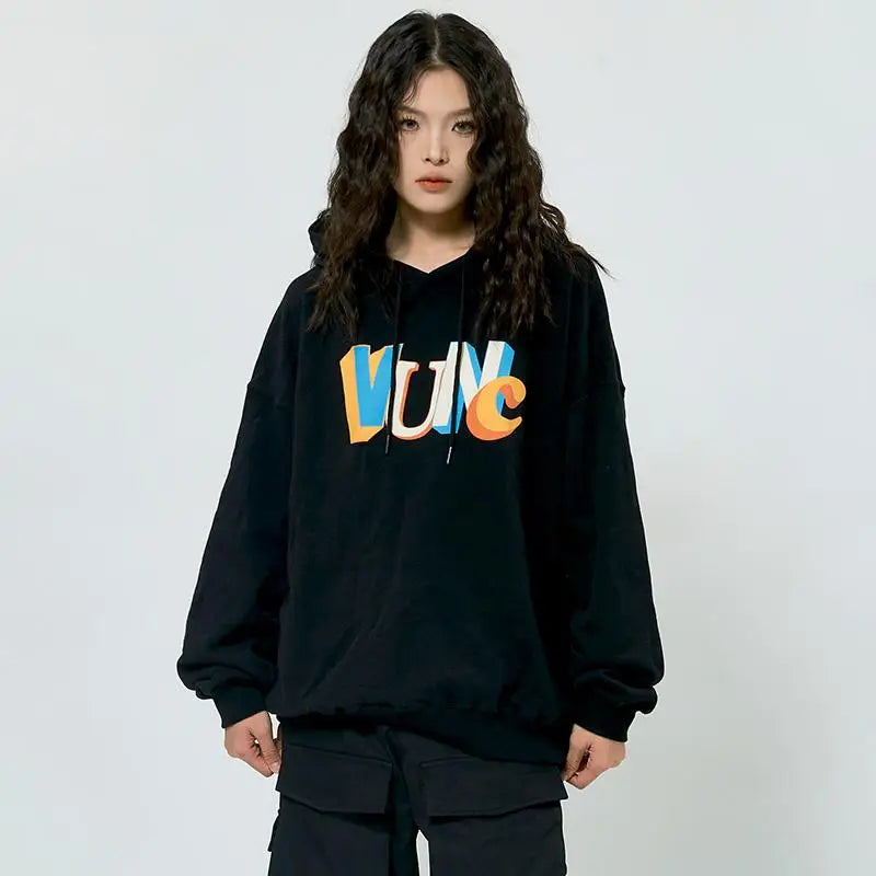 Y2K Aesthetic Letter Print Hoodie - Trendy Comfy Streetwear for Stylish Outfits