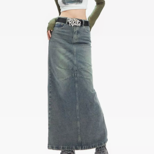 Y2K Aesthetic Maxi Skirt - Trendy Cargo Skirt for Coquette and Grunge Styles