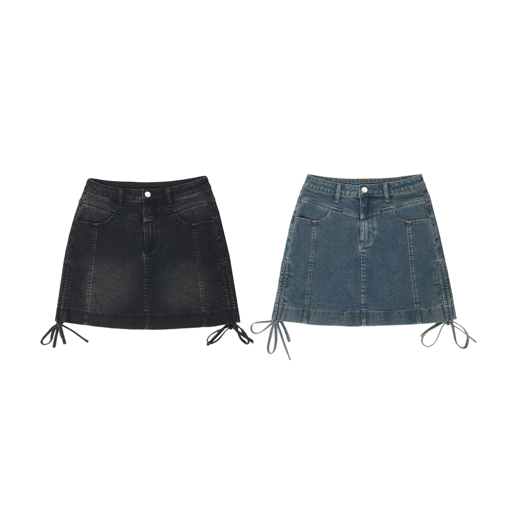 Y2K Aesthetic Mini Jean Skirt - Trendy Cargo Style for Vintage-Inspired Outfits