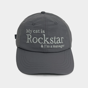 Y2K Aesthetic 'My Cat Is Rockstar And I'm A Manager' Hat - Cute Grunge Style Accessory