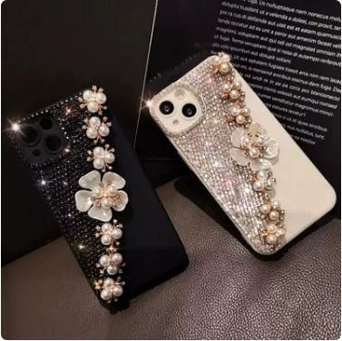 Y2K Aesthetic Pearl Flower Phone Case - Cute Kawaii Style for Trendy Looks