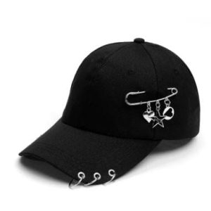 Y2K Aesthetic Piercing Ring Hats for Trendy Coquette and Grunge Outfits