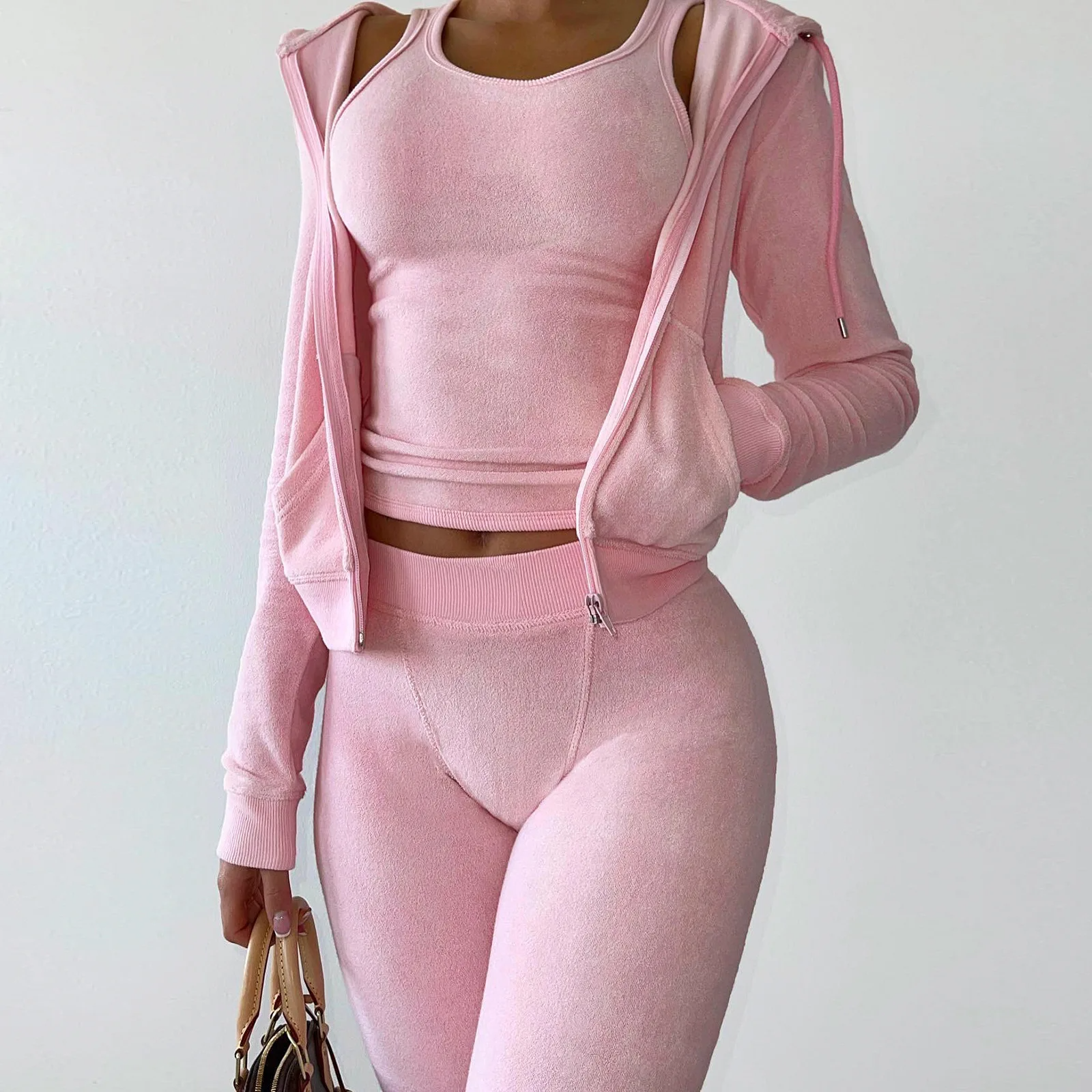 Y2K Aesthetic Pink Tracksuit: Trendy Coquette Style for Effortless Chic Comfort