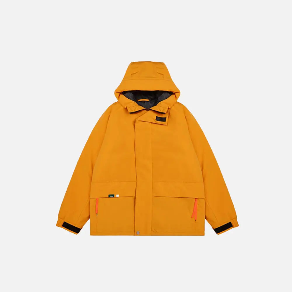 Y2K Aesthetic Rainproof Solid Color Jacket for Trendy and Comfy Outfits