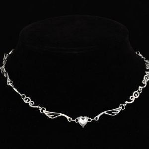 Y2K Aesthetic Silver Necklace - Trendy Coquette Style Jewelry for Vintage-Inspired Looks