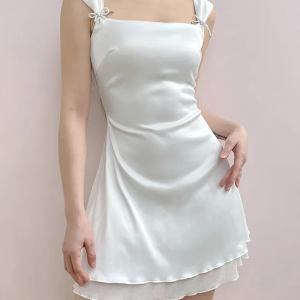 Y2K Aesthetic Sleeveless Mini Dress - Cute Coquette Style for Trendy Outfits