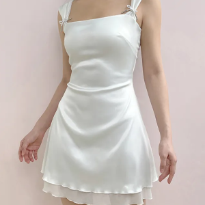 Y2K Aesthetic Sleeveless Mini Dress - Cute Coquette Style for Trendy Outfits