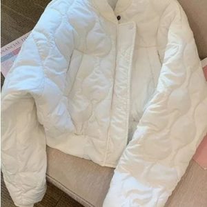 Y2K Aesthetic Slim Puffer Coat for Trendy Outfits and Cozy Layering