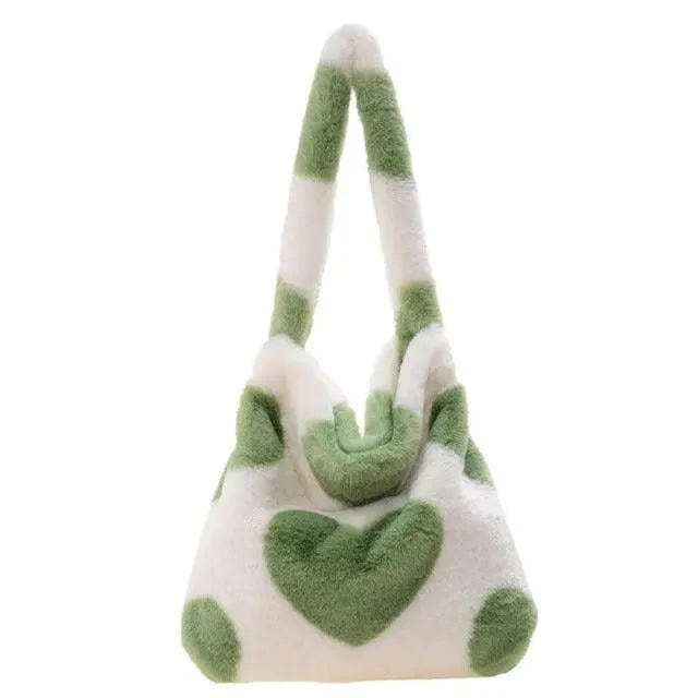 Y2K Aesthetic Soft Plush Shoulder Bag for Trendy Coquette and Grunge Outfits