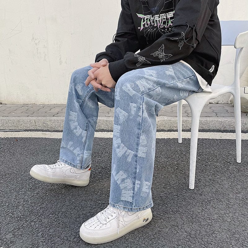 Y2K Aesthetic Streetwear Jeans for Trendy Outfits and Vintage Vibes