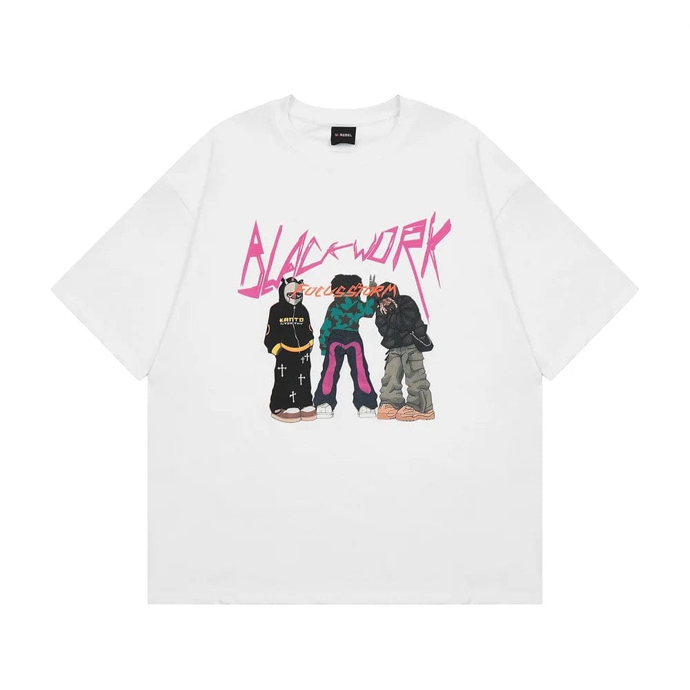 Y2K Aesthetic Streetwear T-Shirt: Vintage-Inspired Graphic Tee for Trendy Outfits