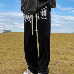 Y2K Aesthetic Sweatpants for Comfy Grunge Style and Retro Vibes