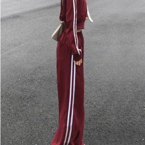 Y2K Aesthetic Sweatpants Tracksuit - Comfy Vintage Style for Trendy Outfits