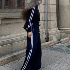 Y2K Aesthetic Sweatpants Tracksuit - Comfy Vintage Style for Trendy Outfits