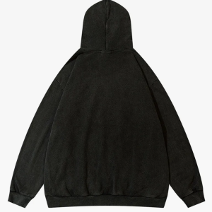 Y2K Aesthetic Teeth Hoodie - Comfy Grunge Style for Trendy Outfits