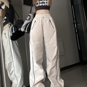 Y2K Aesthetic Track Pants for Trendy Outfits - Comfy Cargo Style for Everyday Wear