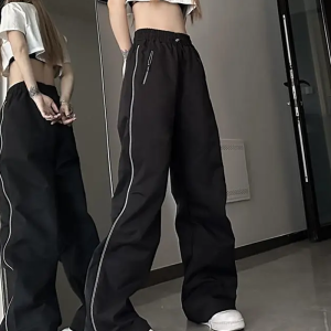 Y2K Aesthetic Track Pants for Trendy Outfits - Comfy Cargo Style for Everyday Wear